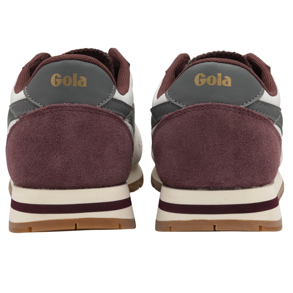 Gola Classics Women's Daytona Chute Sneakers - Off White/Windsor Wine/Ash