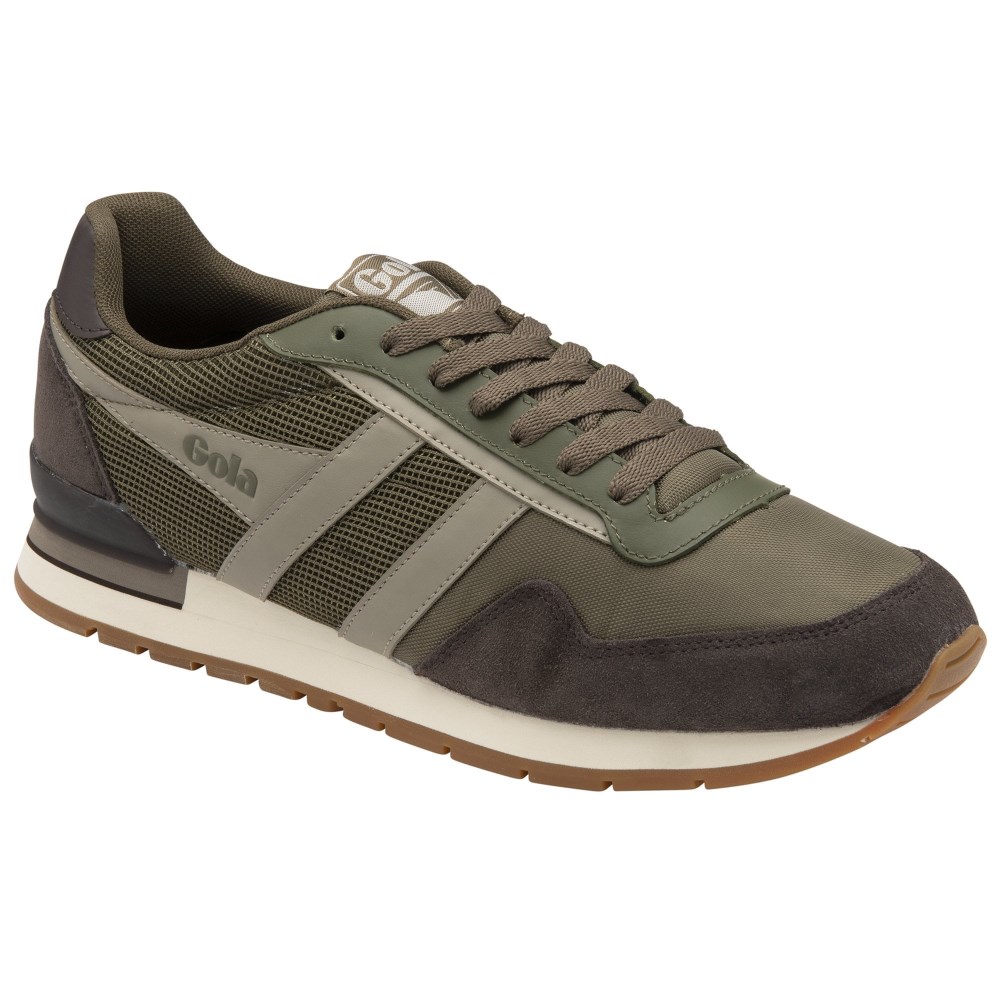 Gola Classics Men's Atlanta Sneakers - Khaki/Rhino/Dark Brown
