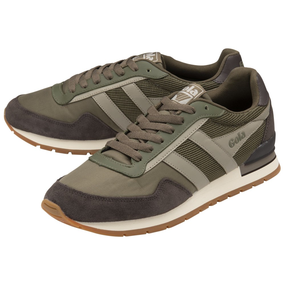 Gola Classics Men's Atlanta Sneakers - Khaki/Rhino/Dark Brown