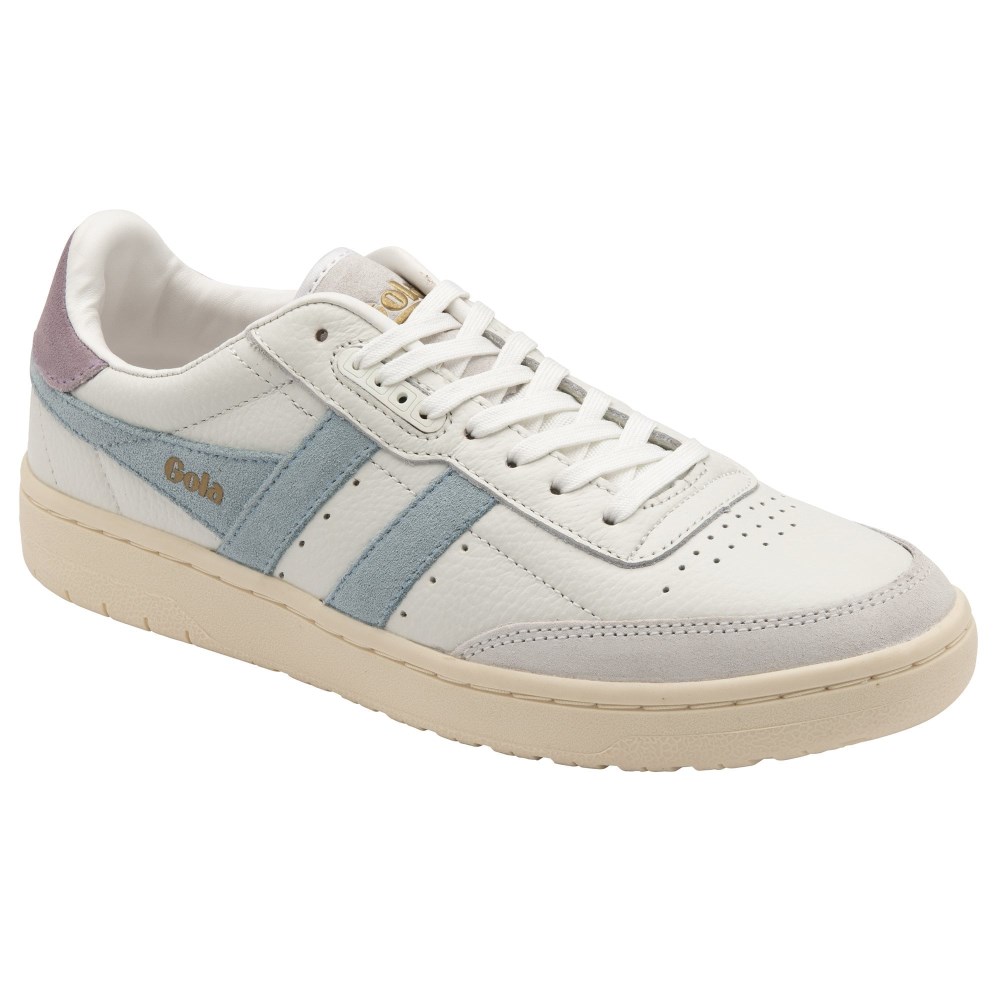 Gola Classics Women's Falcon Sneakers - White/Powder Blue/Lily
