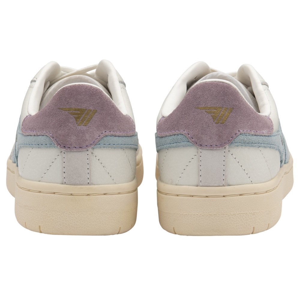 Gola Classics Women's Falcon Sneakers - White/Powder Blue/Lily