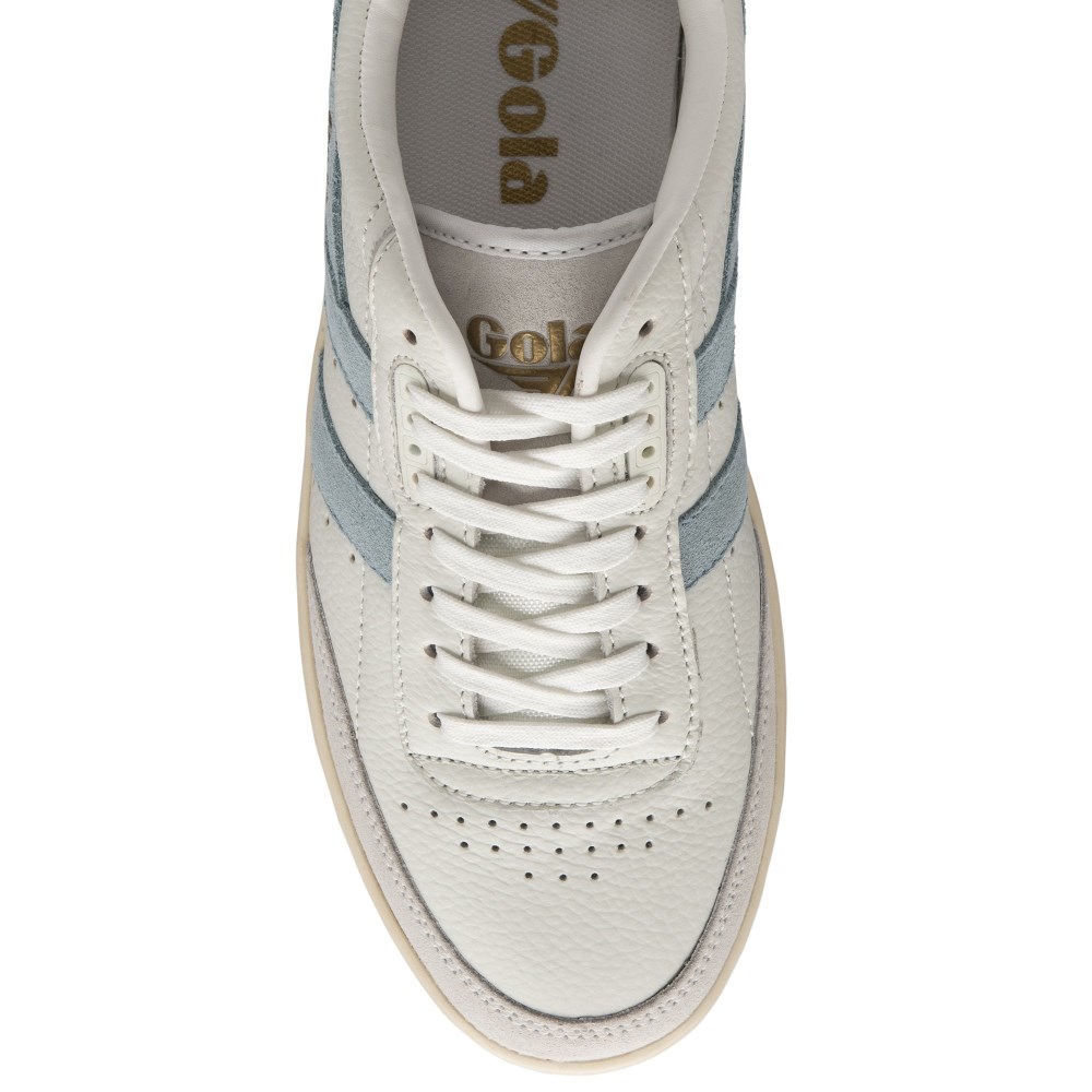 Gola Classics Women's Falcon Sneakers - White/Powder Blue/Lily
