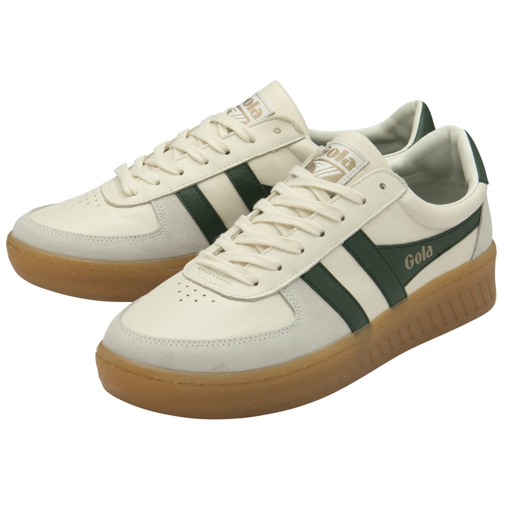 Gola Classics Men's Grandslam Elite Sneakers - Off White/Evergreen/Gum