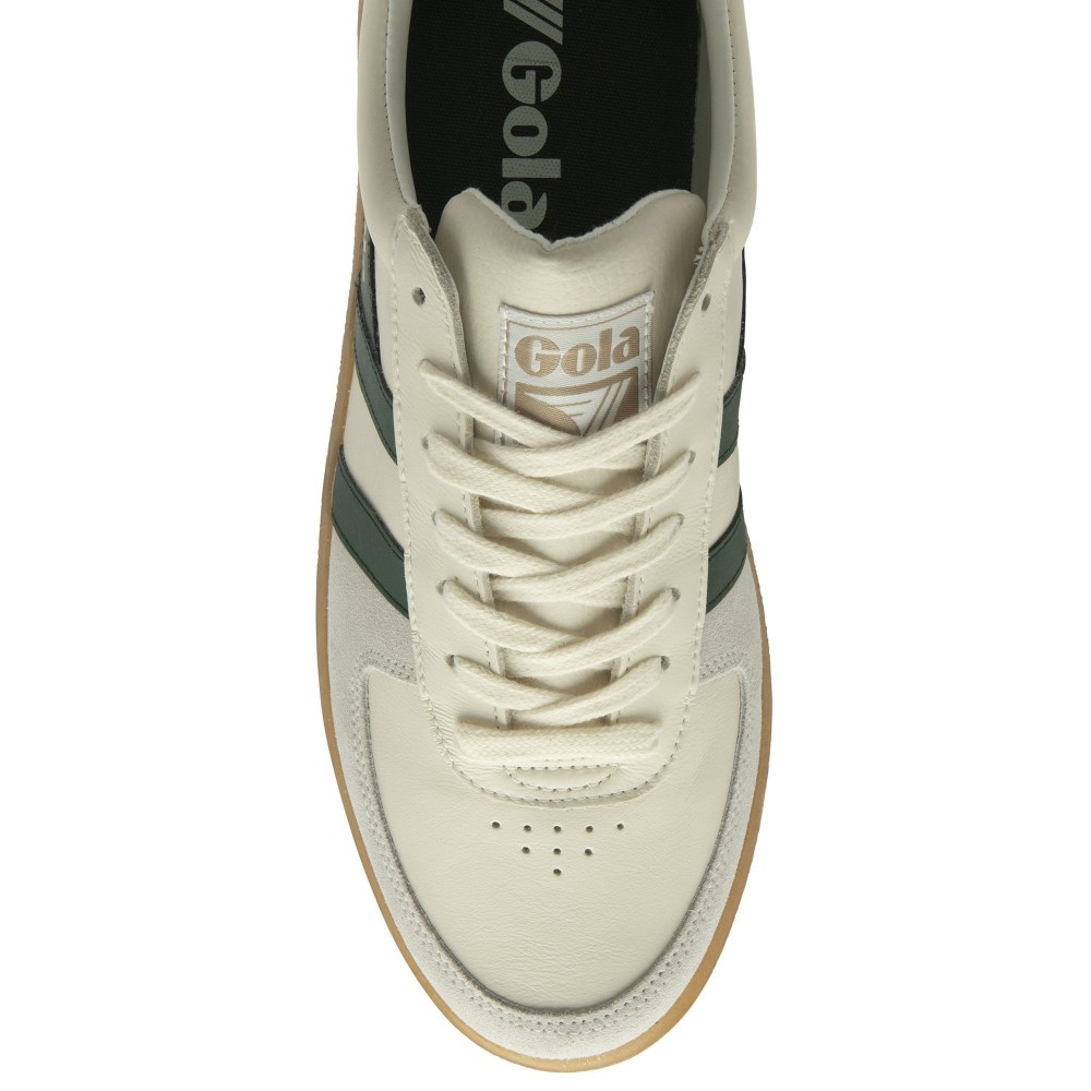 Gola Classics Men's Grandslam Elite Sneakers - Off White/Evergreen/Gum