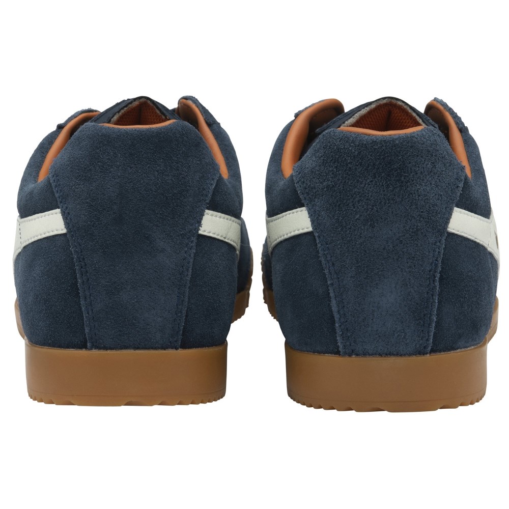 Gola Classics Men's Harrier Suede Sneakers - Navy/Off White/Moody Orange