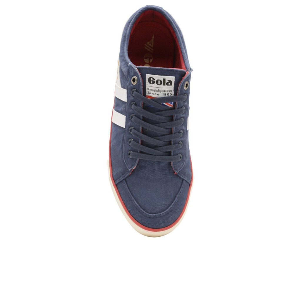 Vegan Gola Classics Men's Comet Plimsoll Sneakers - Navy/White