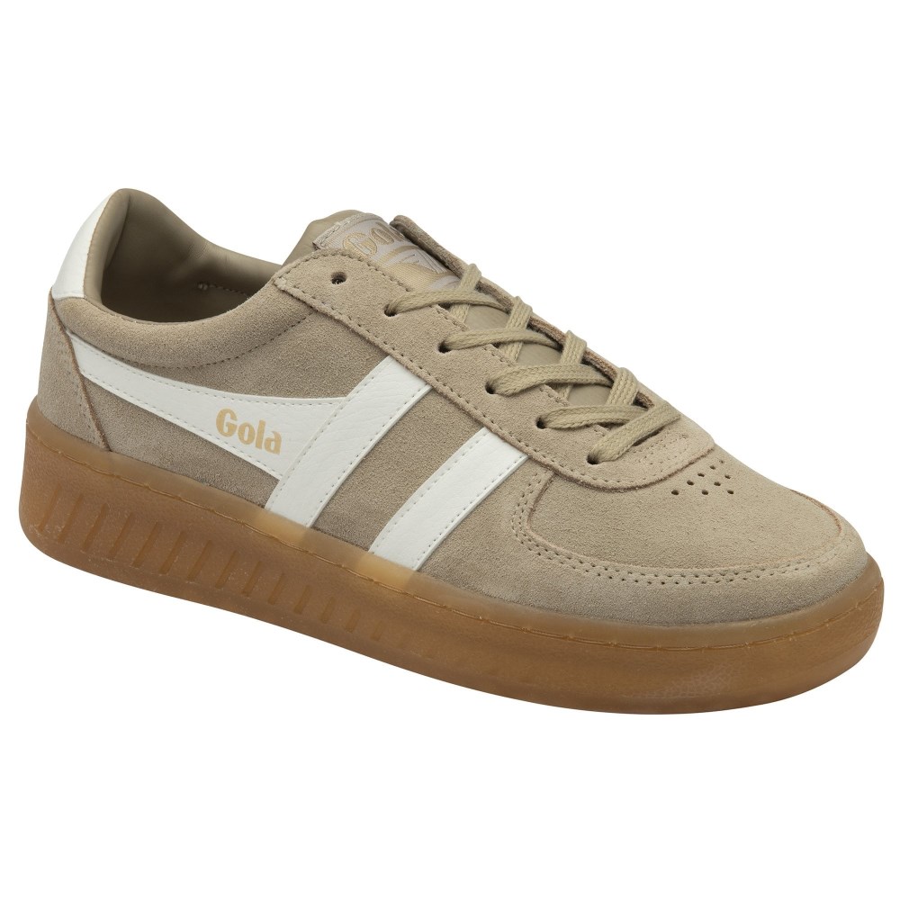 Gola Classics Women's Grandslam Suede Sneakers - Bone/Off White/Gum
