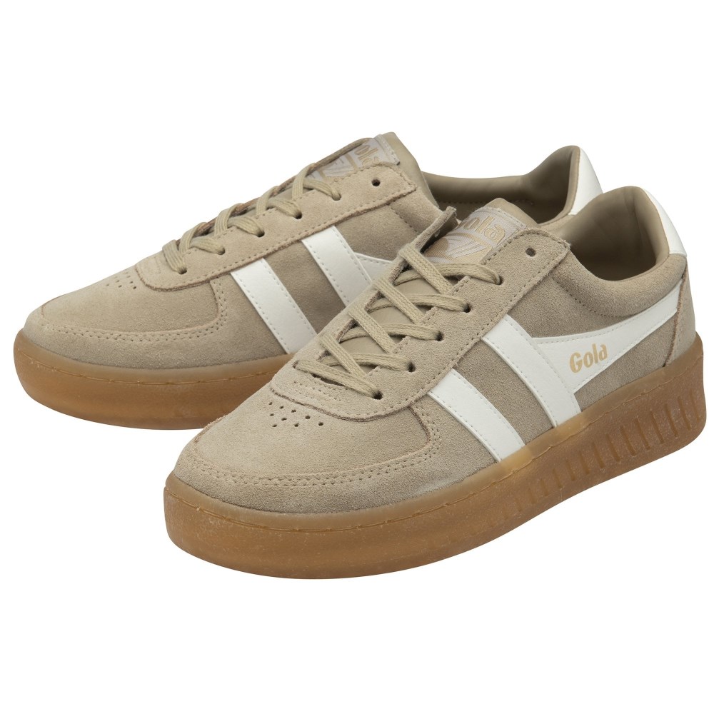 Gola Classics Women's Grandslam Suede Sneakers - Bone/Off White/Gum