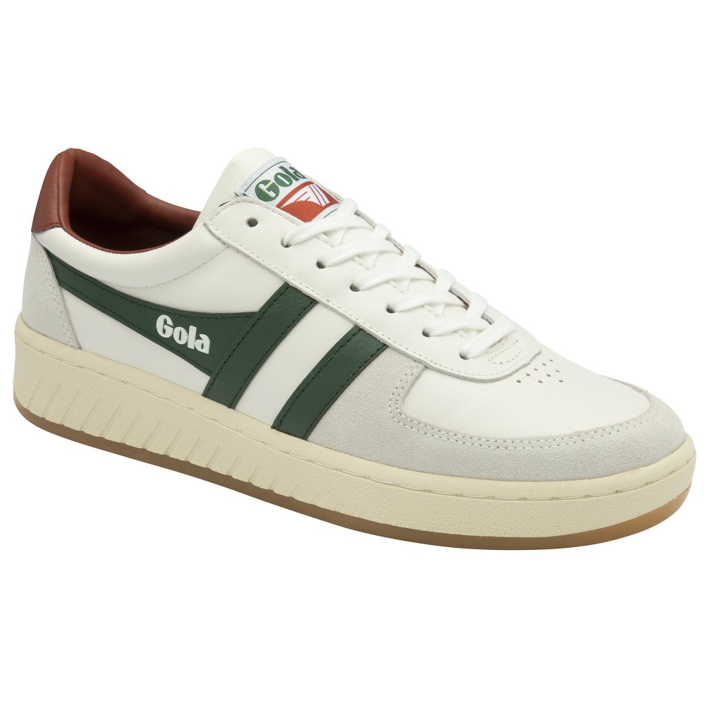 Gola Classics Men's Grandslam Classic Sneakers - White/Evergreen/Rust