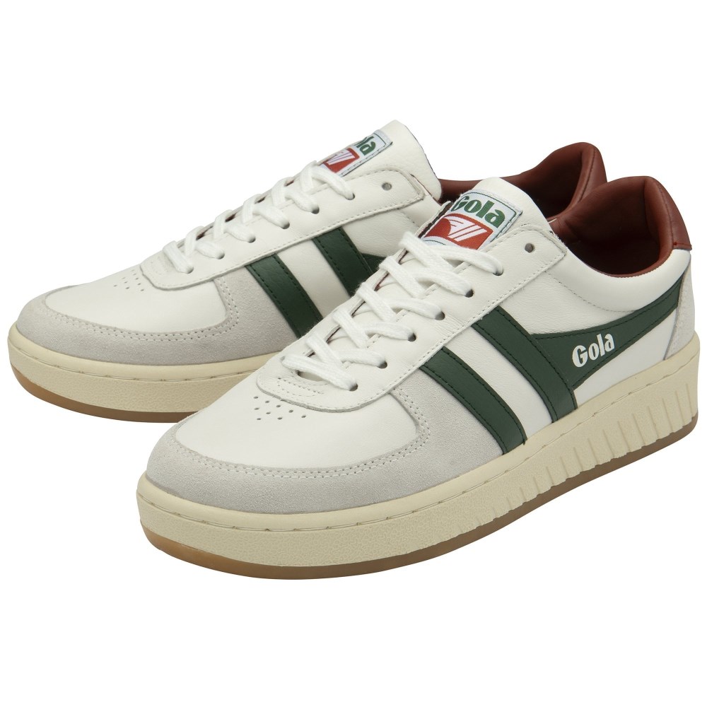 Gola Classics Men's Grandslam Classic Sneakers - White/Evergreen/Rust