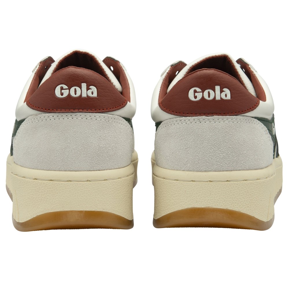 Gola Classics Men's Grandslam Classic Sneakers - White/Evergreen/Rust