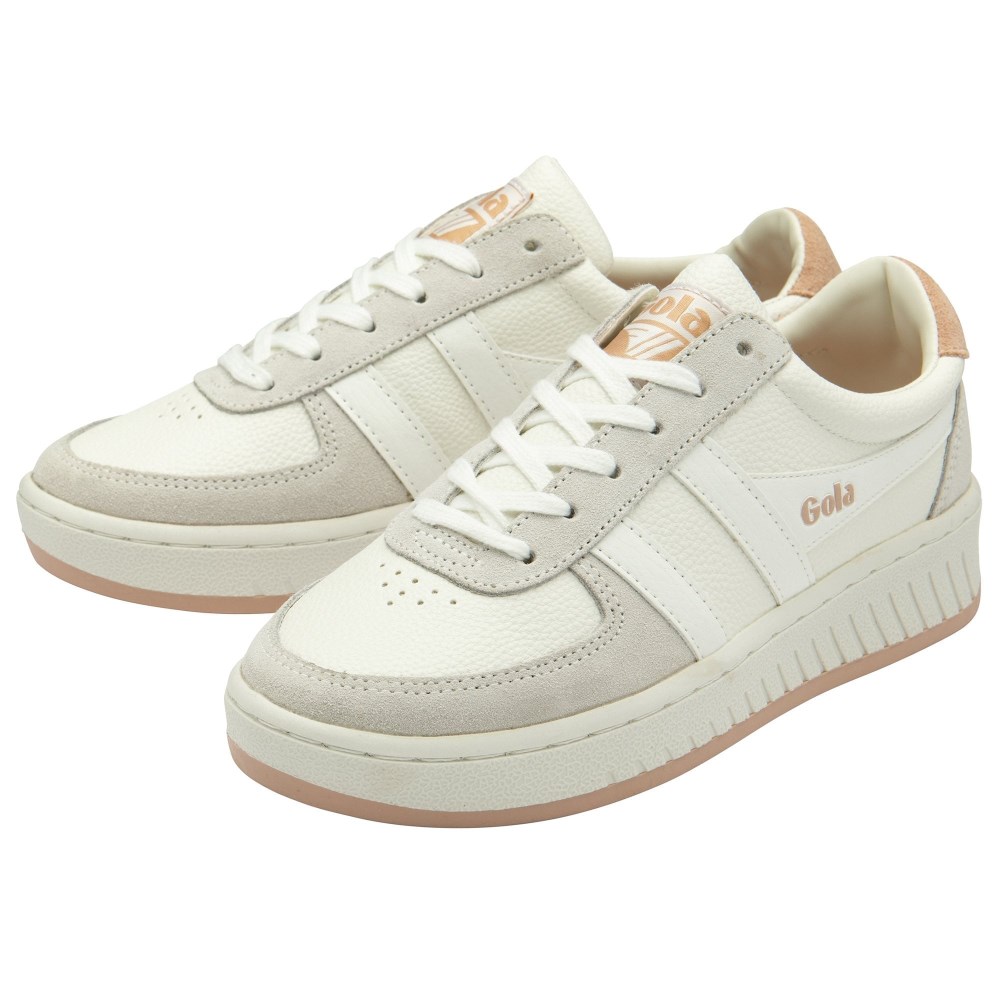 Gola Classics Women's Grandslam '88 Sneakers - White/White/Pearl Pink
