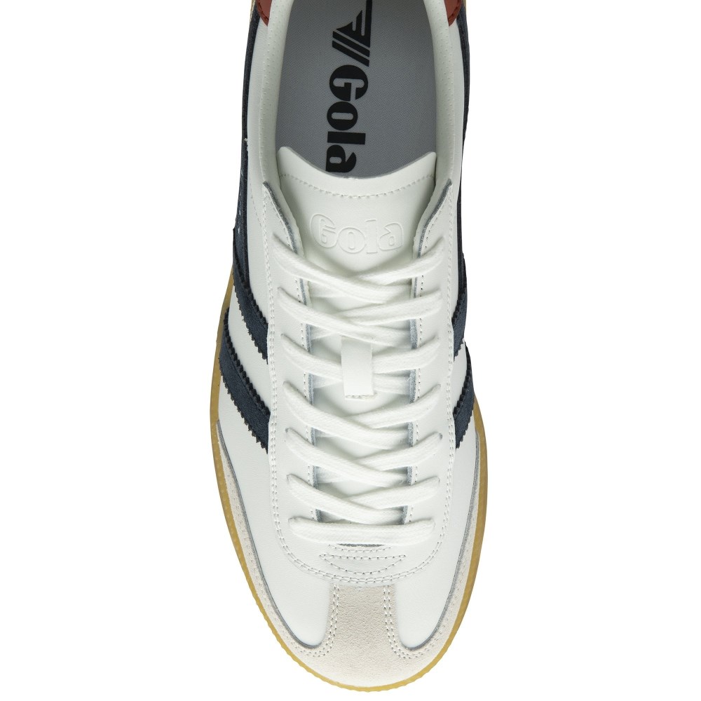 Gola Classics Men's Viper Leather Sneakers - White/Navy/Rust/Gum