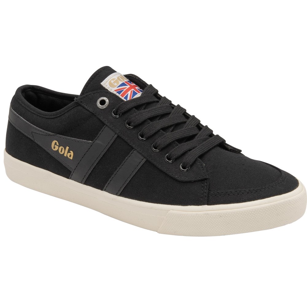 Vegan Gola Classics Men's Comet Plimsoll Sneakers - Black/Black/Off White