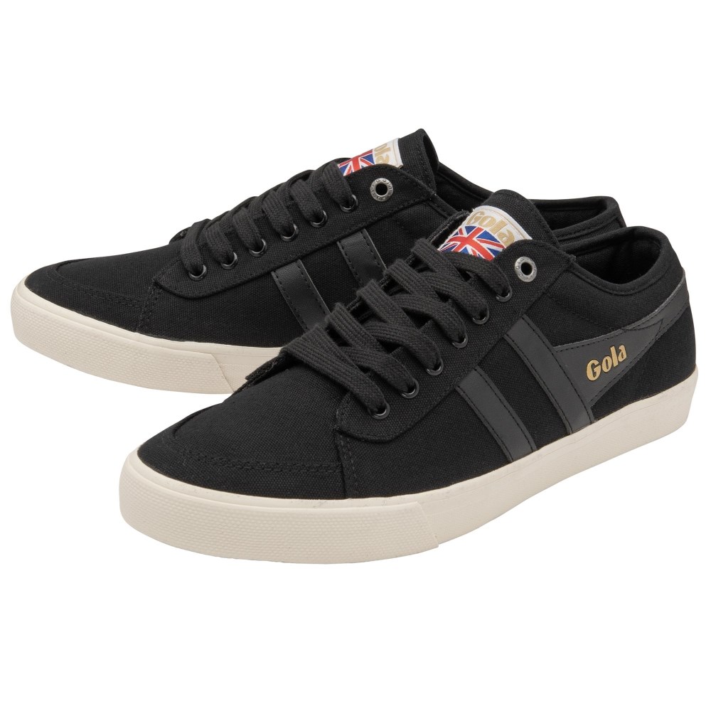 Vegan Gola Classics Men's Comet Plimsoll Sneakers - Black/Black/Off White