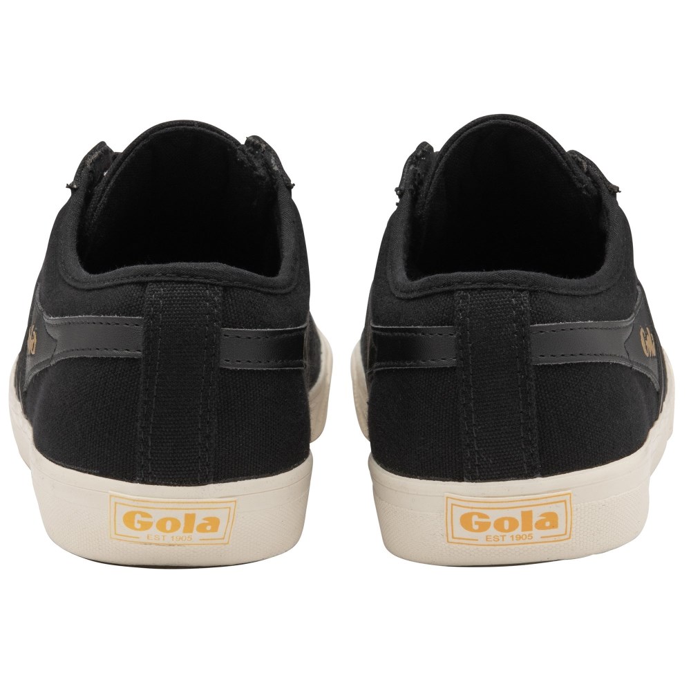 Vegan Gola Classics Men's Comet Plimsoll Sneakers - Black/Black/Off White