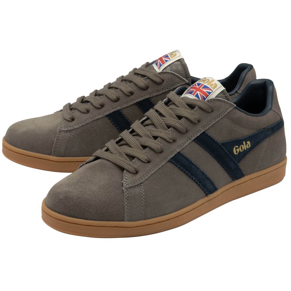 Gola Classics Men's Equipe Suede Sneakers - Taupe/Navy/Gum