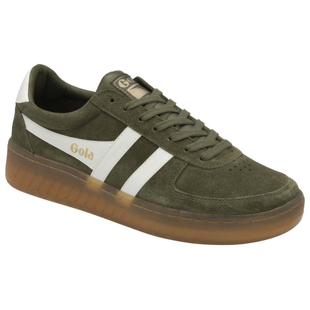 Gola Classics Men's Grandslam Suede Sneakers - Khaki/Off White/Gum