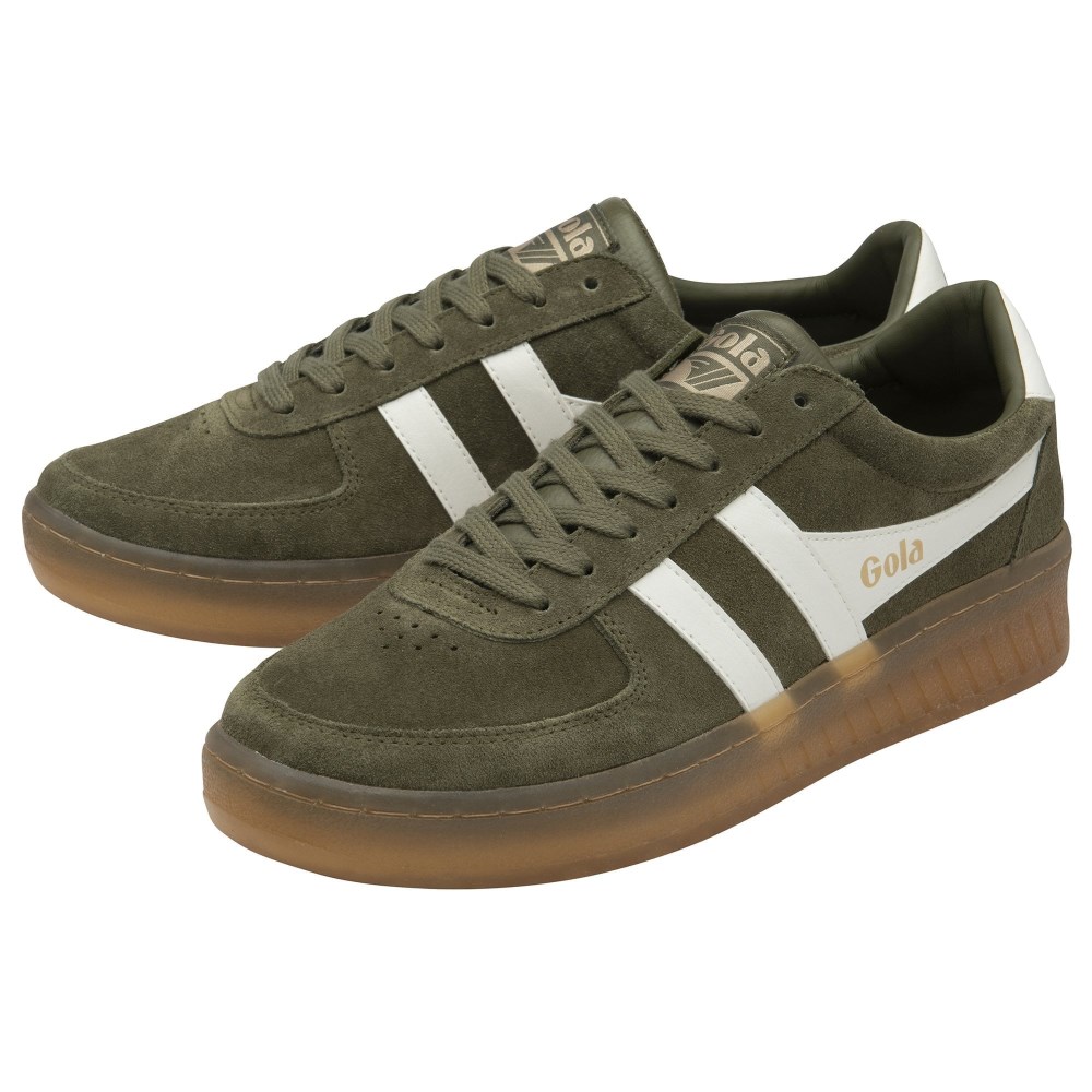 Gola Classics Men's Grandslam Suede Sneakers - Khaki/Off White/Gum