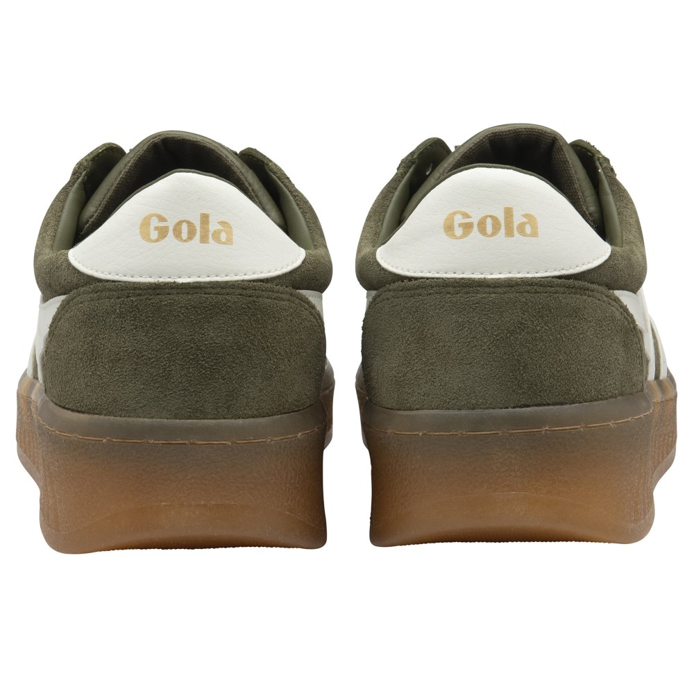 Gola Classics Men's Grandslam Suede Sneakers - Khaki/Off White/Gum