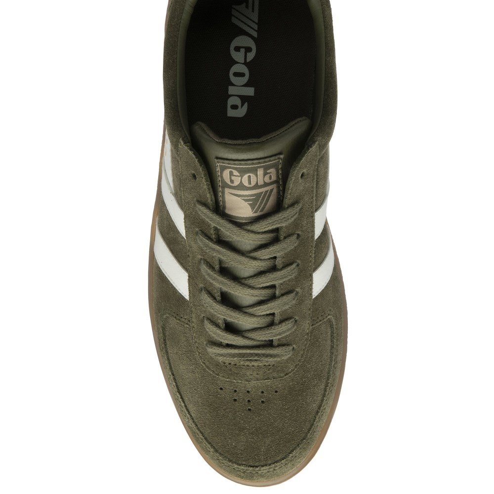 Gola Classics Men's Grandslam Suede Sneakers - Khaki/Off White/Gum