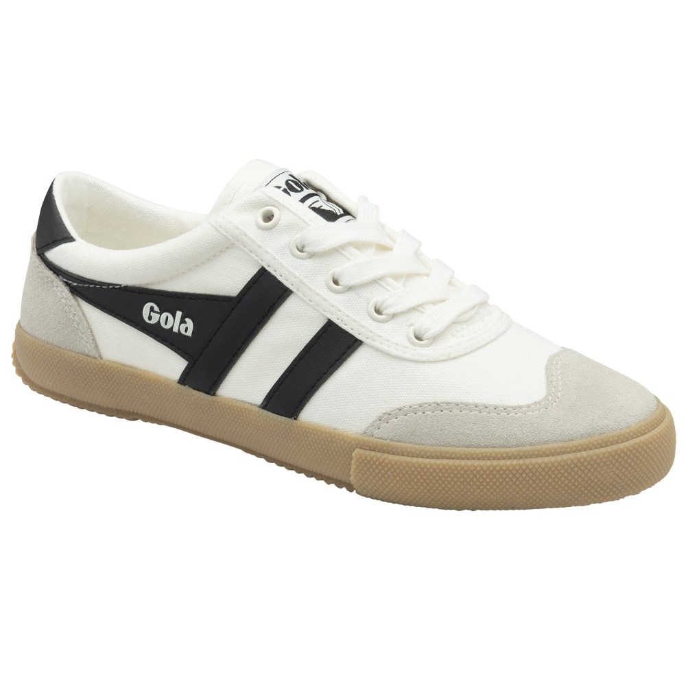 Gola Classics Women's Badminton Plimsoll Sneakers - Off White/Black/Gum