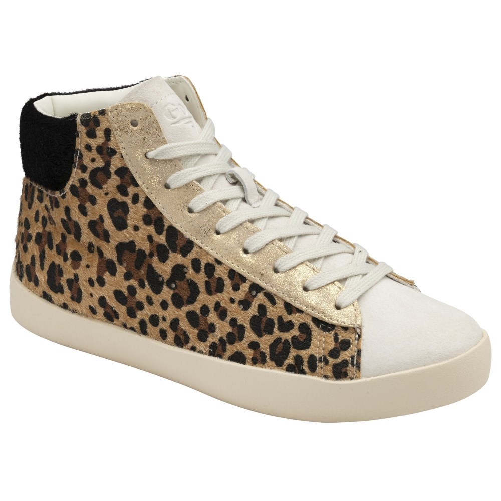 Gola Classics Women's Nova High Oasis Sneakers - Off White/Leopard