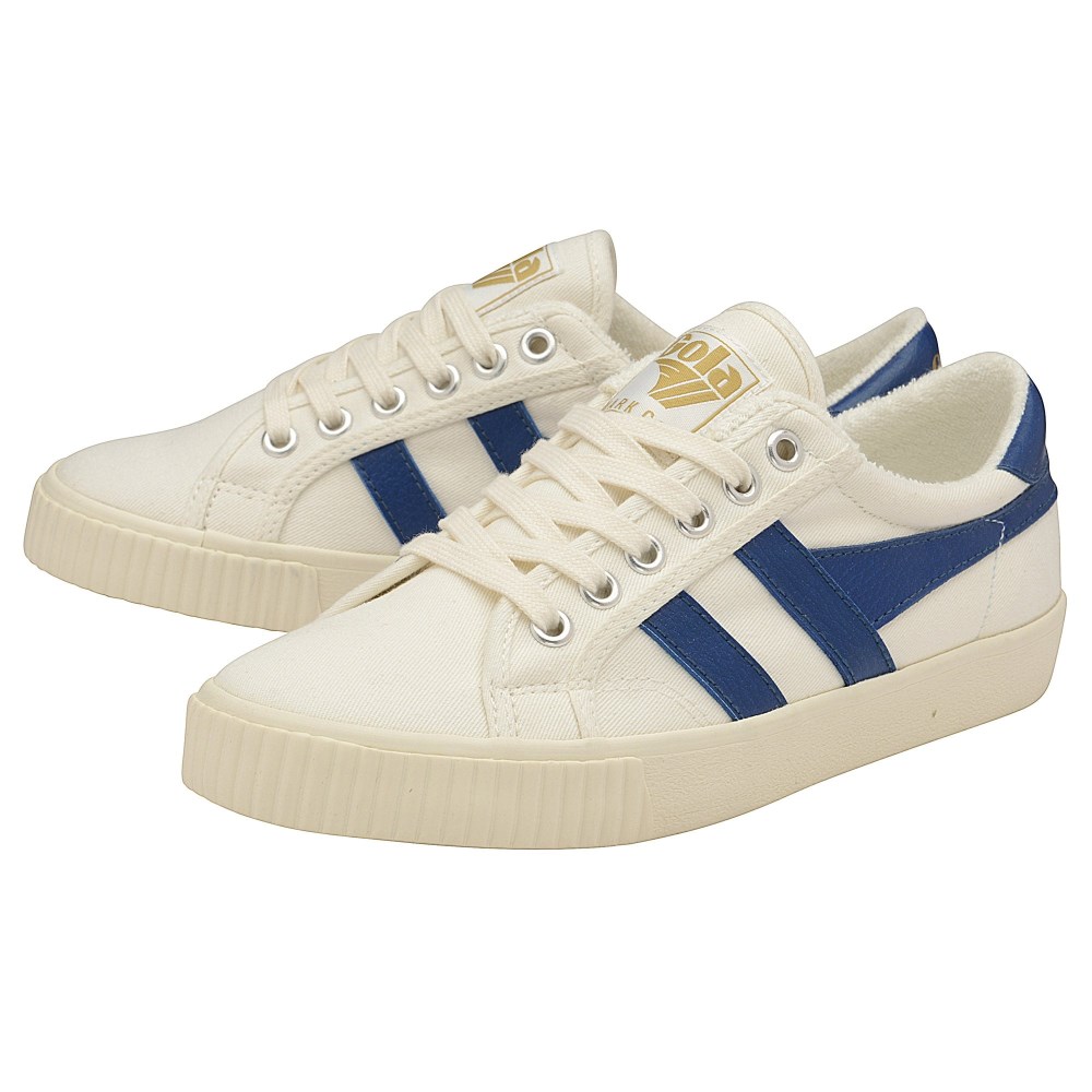 Vegan Gola Classics Women's Tennis Mark Cox Sneakers - Off White/Vintage Blue