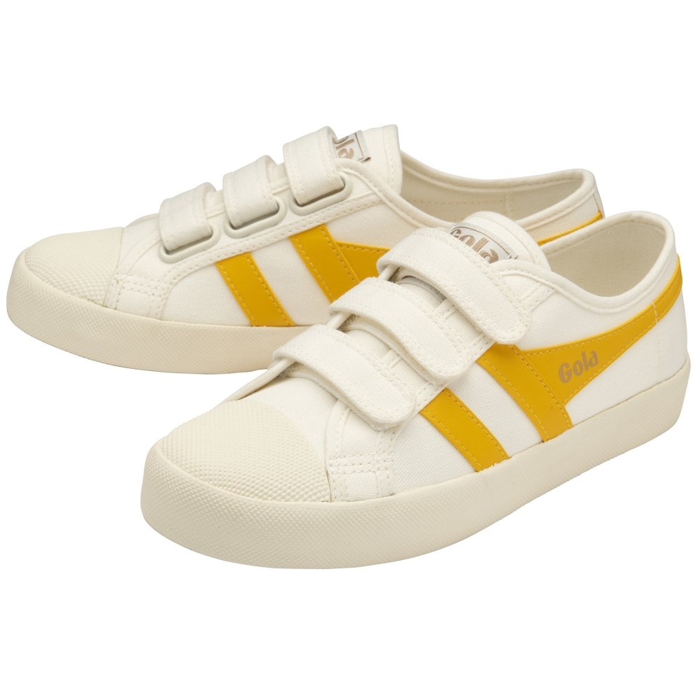 Vegan Gola Classics Women's Coaster Strap Sneakers - Off White/Sun