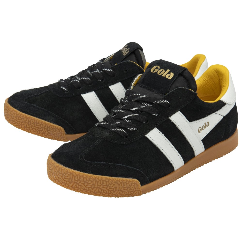 Gola Classics Women's Elan 120 Suede Sneakers - Black/White