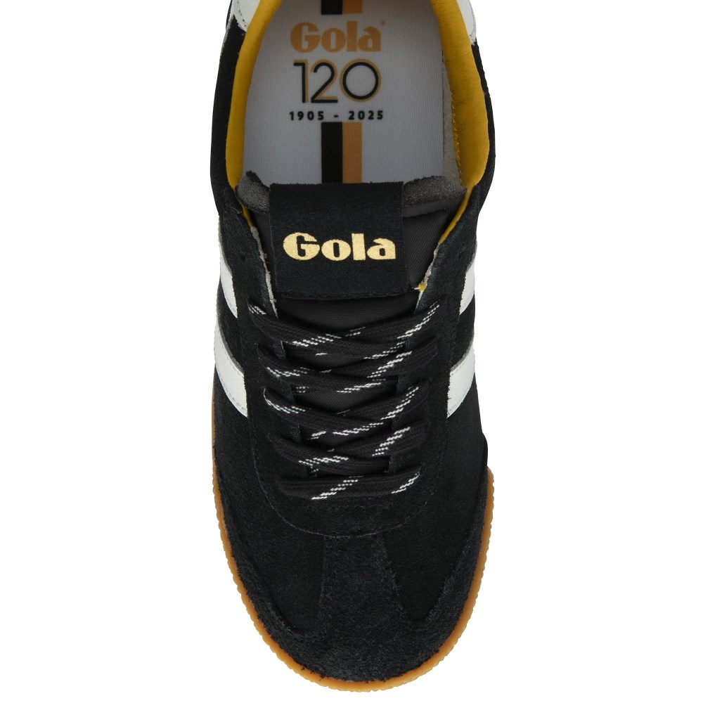 Gola Classics Women's Elan 120 Suede Sneakers - Black/White
