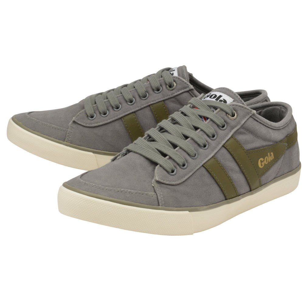Vegan Gola Classics Men's Comet Plimsoll Sneakers - Grey/Khaki