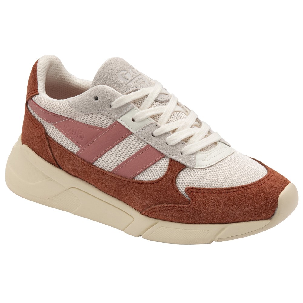 Gola Classics Women's Tempest Sneakers - Off White/Orange Spice/Coral Pink