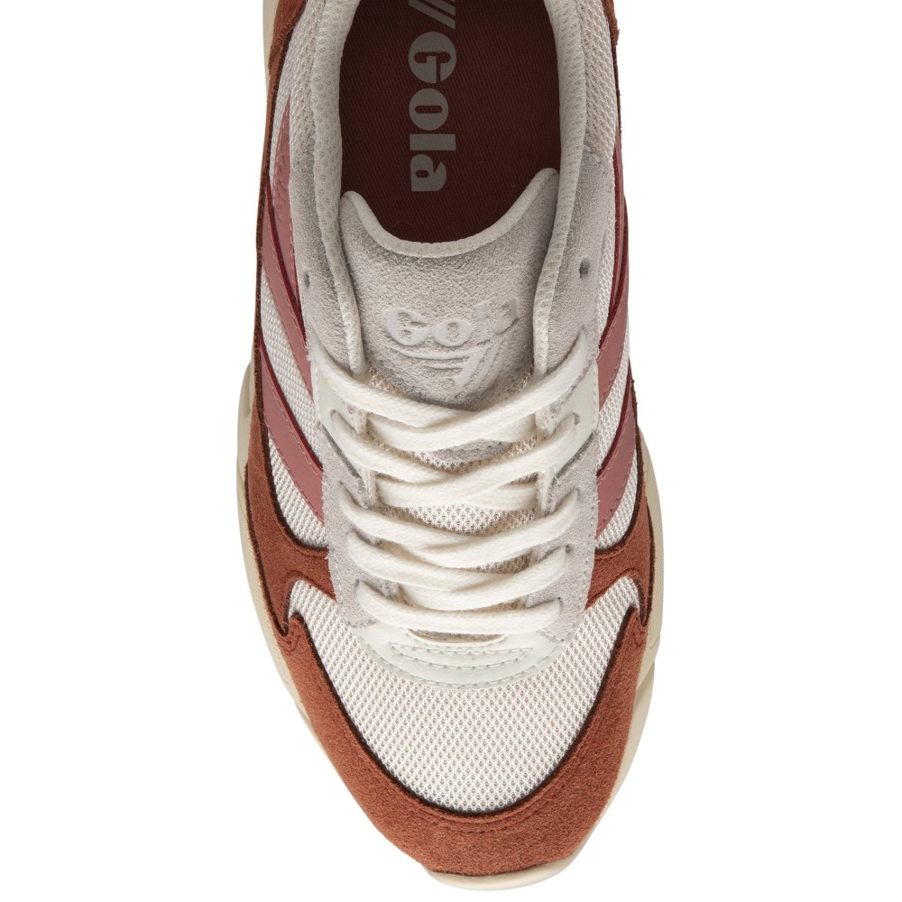 Gola Classics Women's Tempest Sneakers - Off White/Orange Spice/Coral Pink