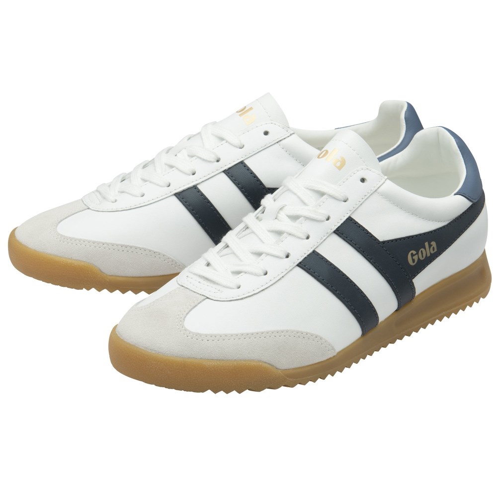 Gola Classics Men's Torpedo Leather Sneakers - White/Navy/Moonlight