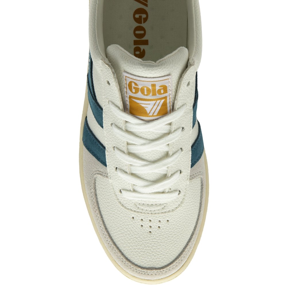 Gola Classics Women's Grandslam Trident Sneakers - White/Peacock/Sun
