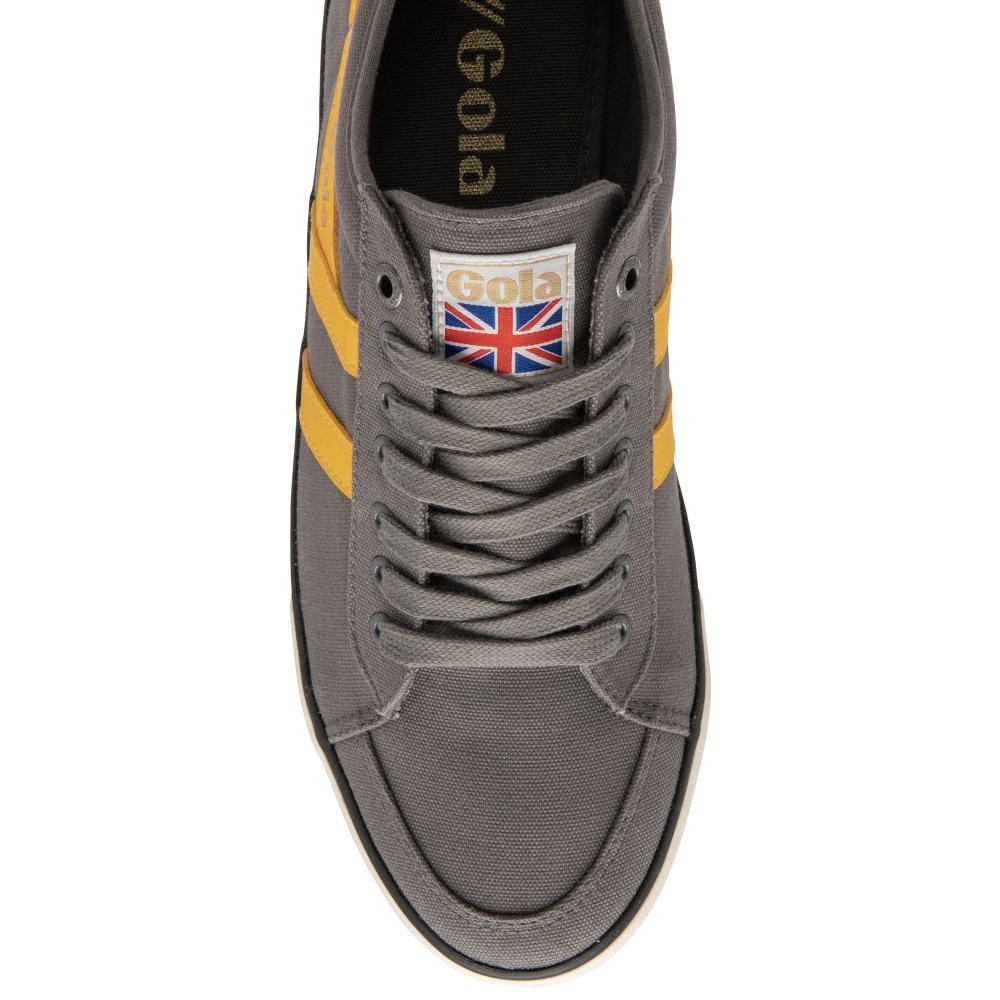 Vegan Gola Classics Men's Comet Plimsoll Sneakers - Ash/Sun/Black