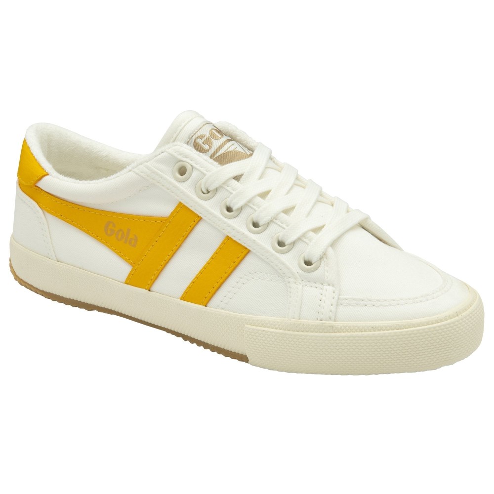 Vegan Gola Classics Women's Stratus Plimsoll Sneakers - Off White/Sun