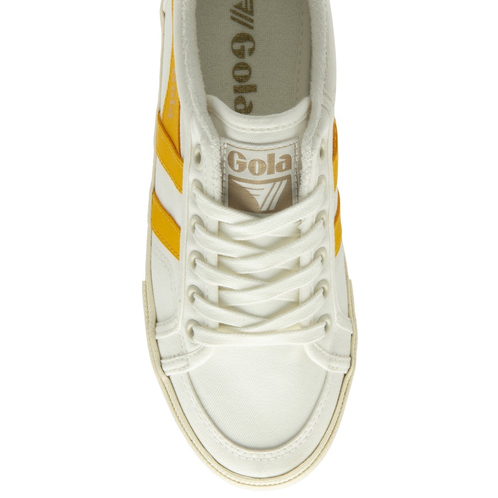 Vegan Gola Classics Women's Stratus Plimsoll Sneakers - Off White/Sun