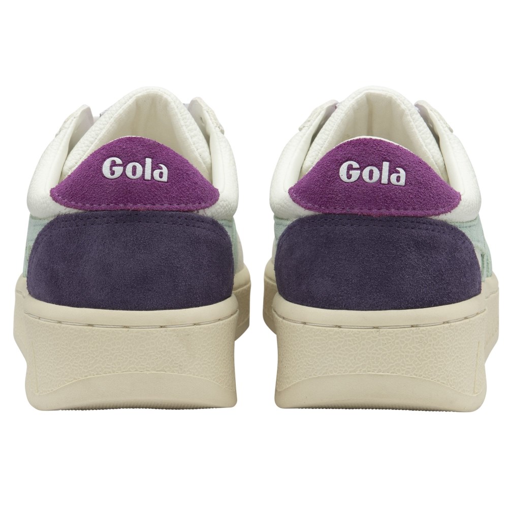 Gola Classics Women's Grandslam Trident Sneakers - White/Surf/Foxglove