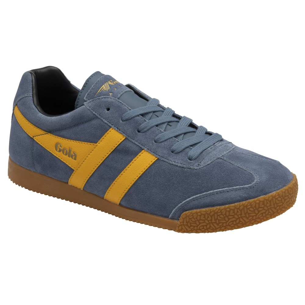 Gola Classics Men's Harrier Suede Sneakers - Moonlight/Sun/Black