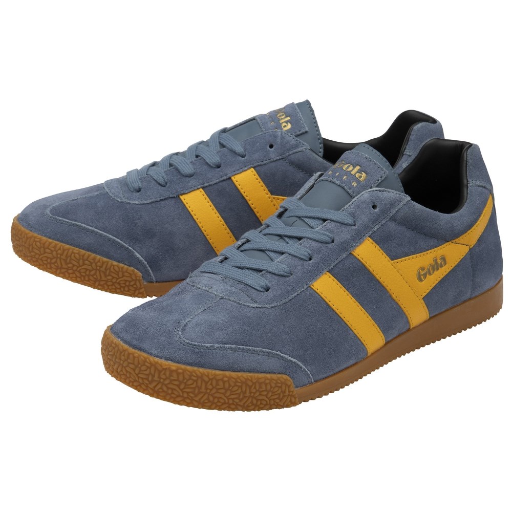 Gola Classics Men's Harrier Suede Sneakers - Moonlight/Sun/Black