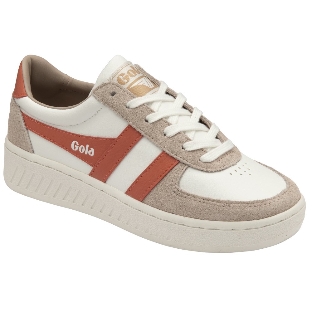 Gola Classics Women's Grandslam Pure Sneakers - White/Blossom/Hot Coral