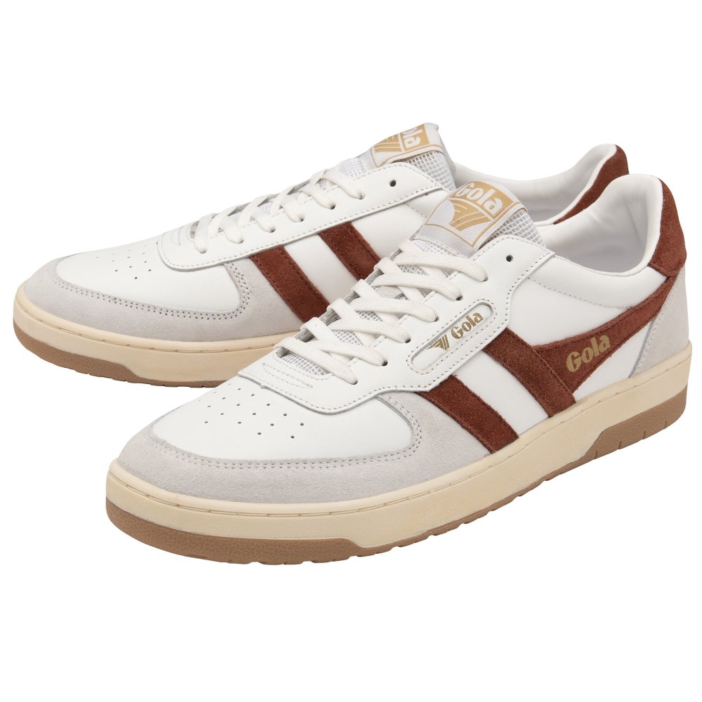 Gola Classics Men's Hawk Sneakers - White/Rust