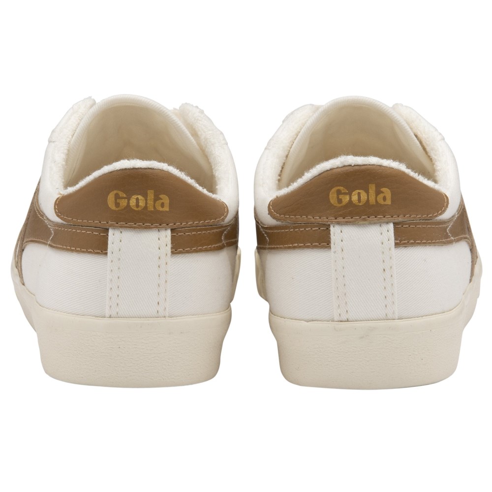 Vegan Gola Classics Women's Tennis Mark Cox Sneakers - Off White/Brown Sugar