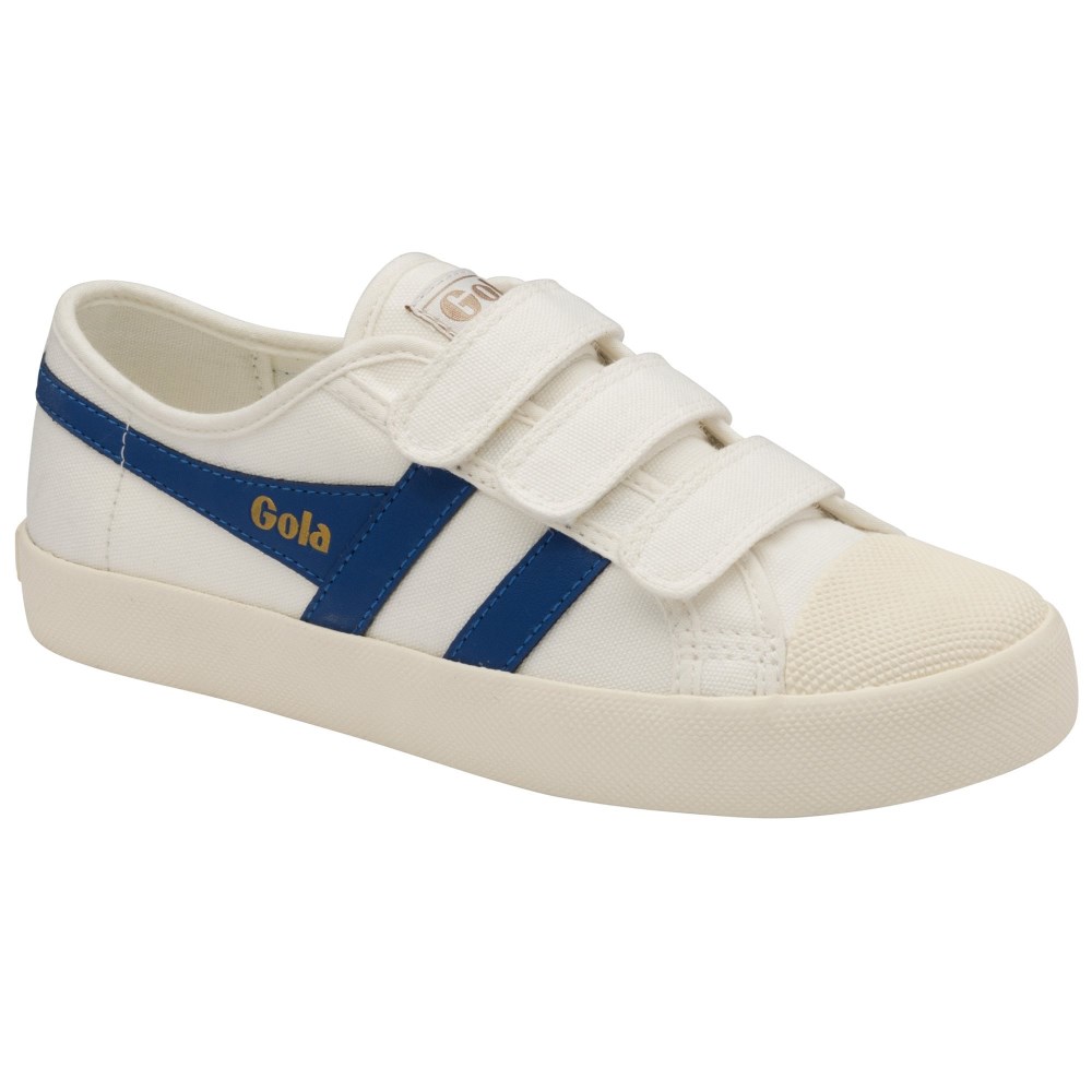 Vegan Gola Classics Women's Coaster Strap Sneakers - Off White/Vintage Blue