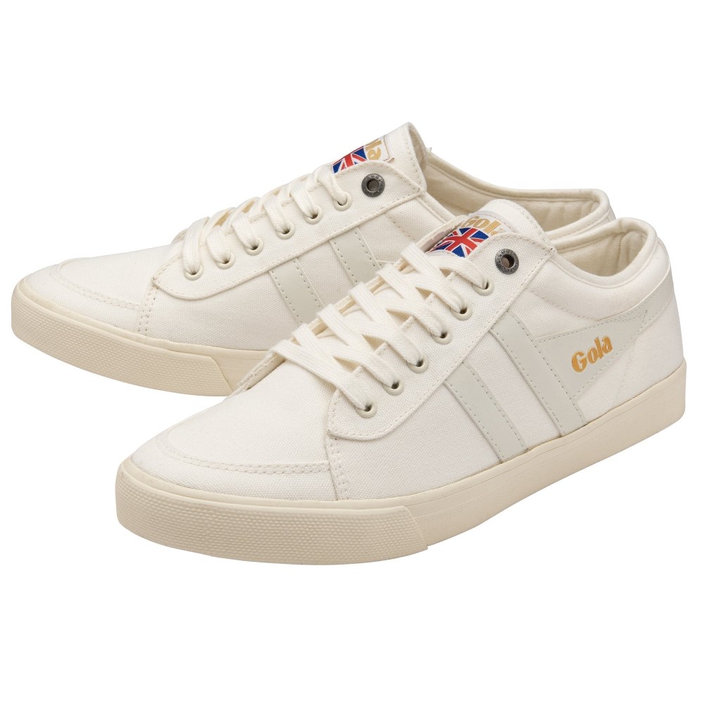 Vegan Gola Classics Men's Comet Plimsoll Sneakers - Off White/Off White/Off White