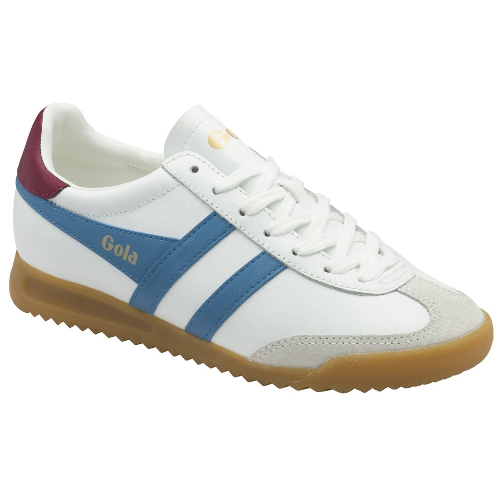 Gola Classics Women's Torpedo Leather Sneakers - White/Santorini/Cerise