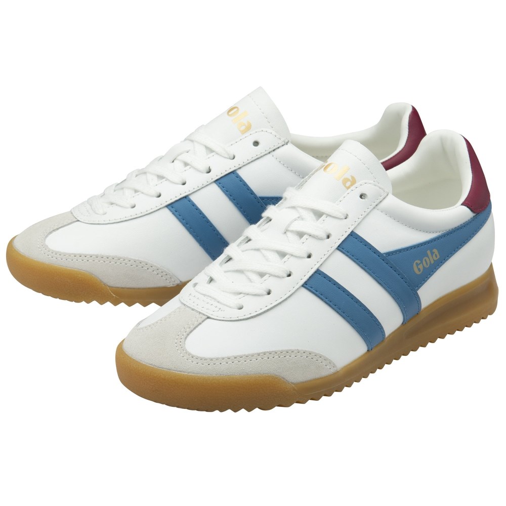 Gola Classics Women's Torpedo Leather Sneakers - White/Santorini/Cerise