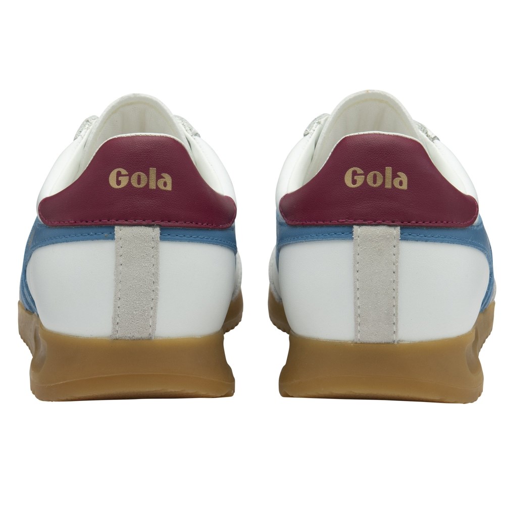 Gola Classics Women's Torpedo Leather Sneakers - White/Santorini/Cerise
